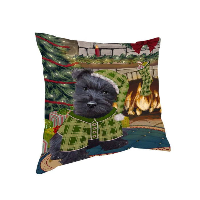 The Stocking was Hung Scottish Terrier Dog Pillow PIL71344