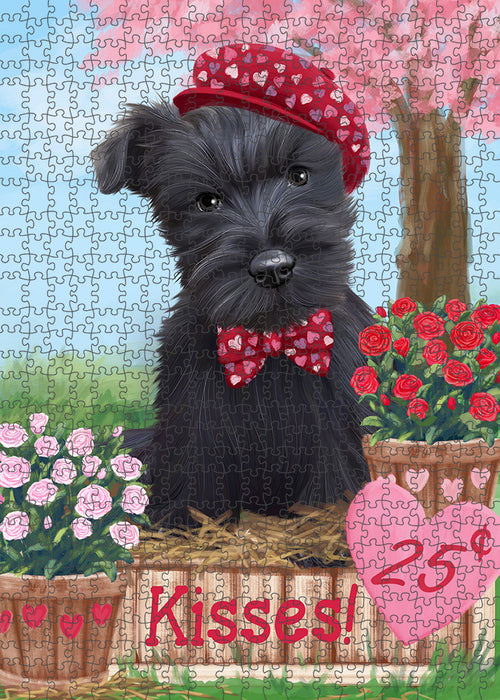 Rosie 25 Cent Kisses Scottish Terrier Dog Puzzle with Photo Tin PUZL92296