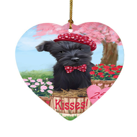 Rosie 25 Cent Kisses Scottish Terrier Dog Heart Christmas Ornament HPOR56379