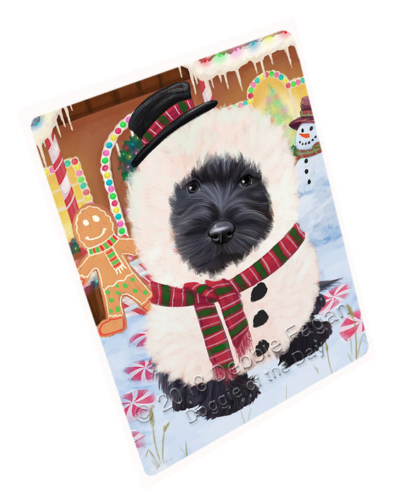 Christmas Gingerbread House Candyfest Scottish Terrier Dog Magnet MAG74754 (Small 5.5" x 4.25")