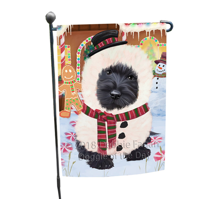 Christmas Gingerbread House Candyfest Scottish Terrier Dog Garden Flag GFLG57167