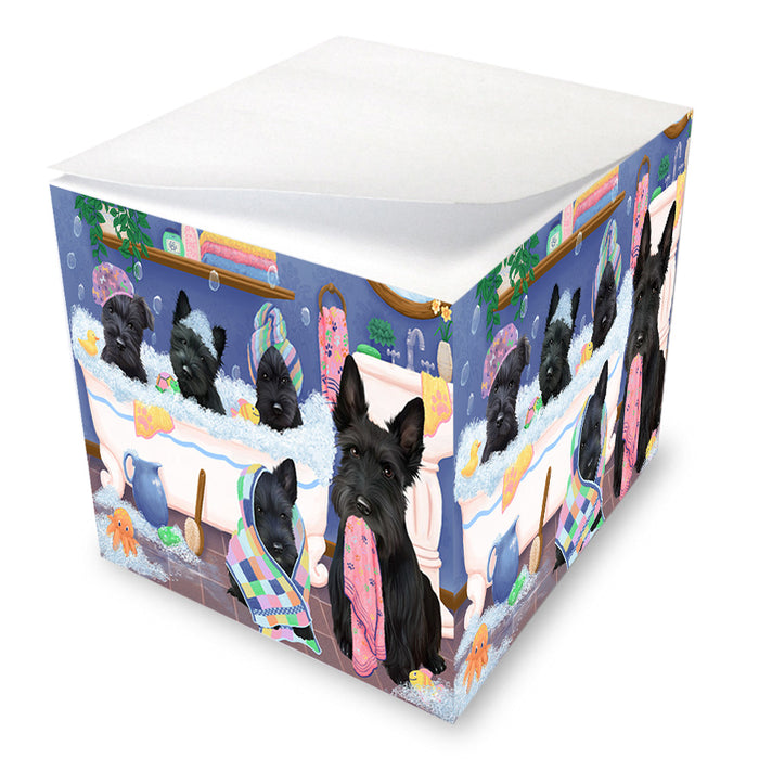 Rub A Dub Dogs In A Tub Scottish Terriers Dog Note Cube NOC54892