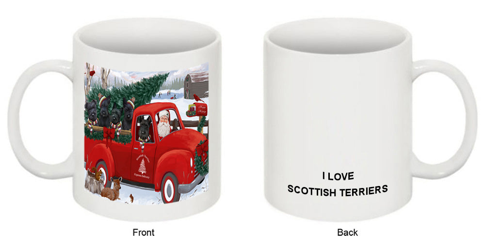 Christmas Santa Express Delivery Scottish Terriers Dog Family Coffee Mug MUG50463