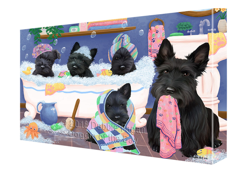 Rub A Dub Dogs In A Tub Scottish Terriers Dog Canvas Print Wall Art Décor CVS133604