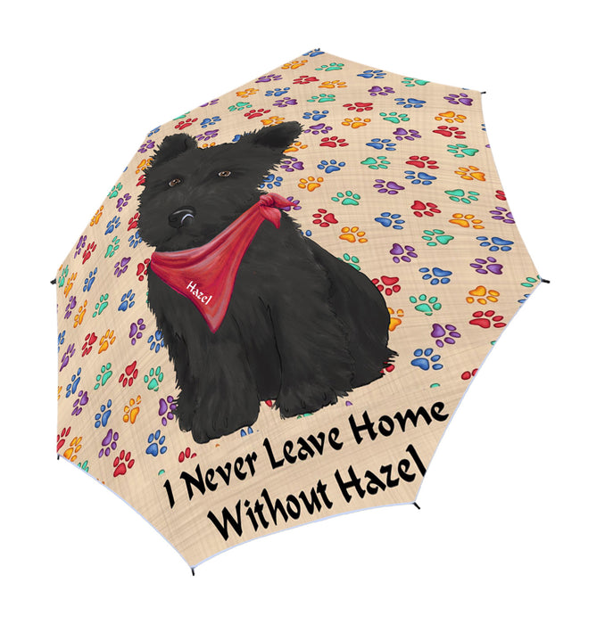 Custom Pet Name Personalized I never Leave Home Scottish Terrier Dog Semi-Automatic Foldable Umbrella