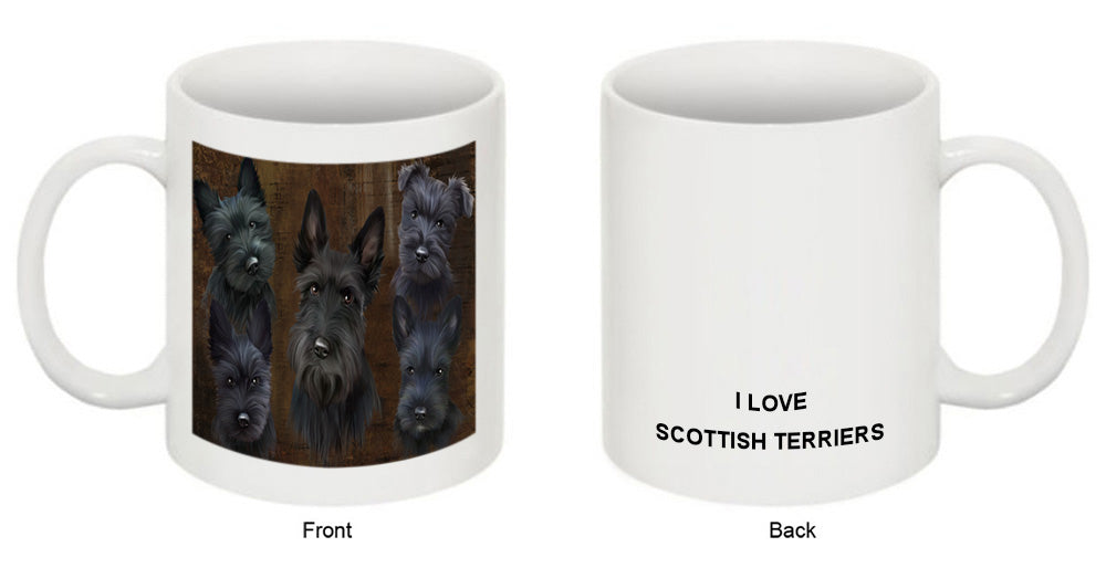 Rustic 5 Scottish Terrier Dog Coffee Mug MUG49545