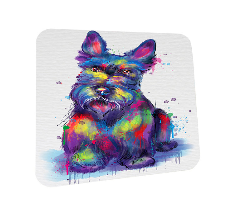 Watercolor Scottish Terrier Dog Coasters Set of 4 CST57060