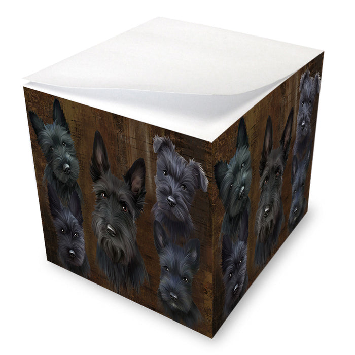 Rustic 5 Scottish Terrier Dog Note Cube NOC55793