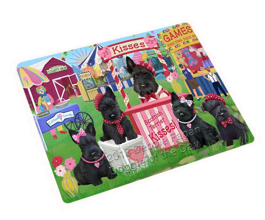 Carnival Kissing Booth Scottish Terriers Dog Cutting Board C72906