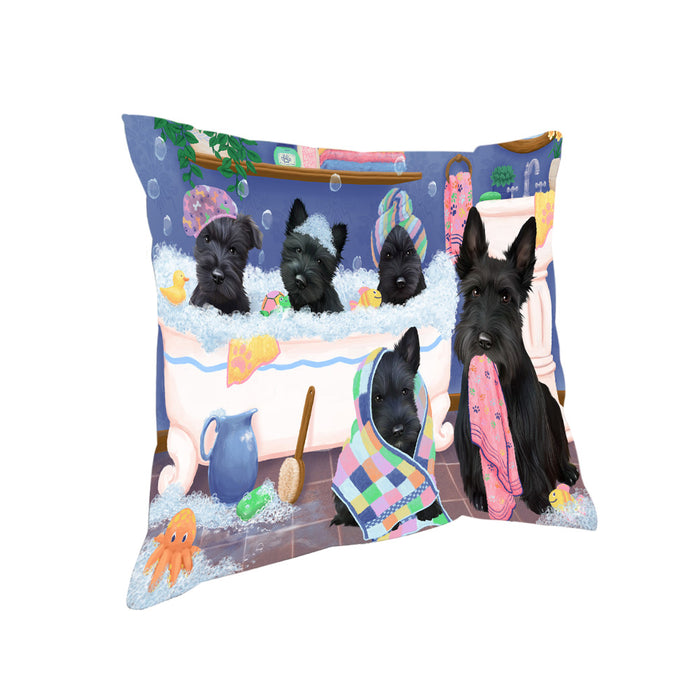 Rub A Dub Dogs In A Tub Scottish Terriers Dog Pillow PIL81572