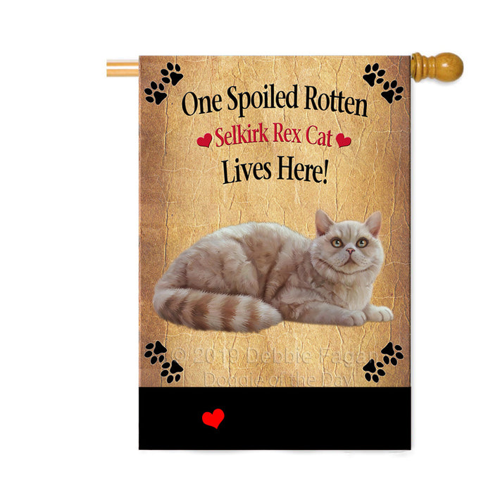 Personalized Spoiled Rotten Selkirk Rex Cat Custom House Flag FLG-DOTD-A63316