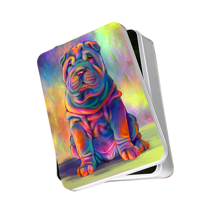 Paradise Wave Shar-Pei Dog Photo Storage Tin PITN56677