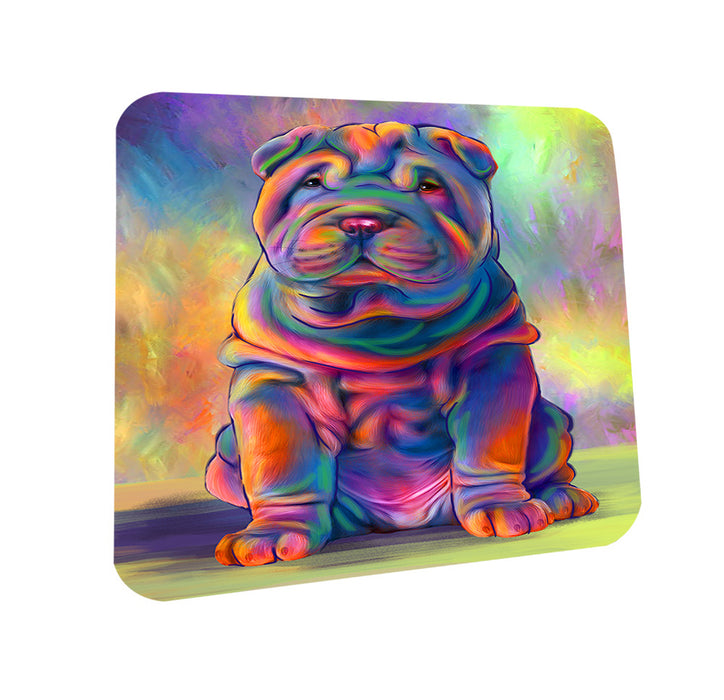 Paradise Wave Shar-Pei Dog Coasters Set of 4 CST56692