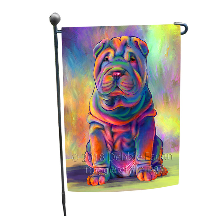 Paradise Wave Shar-Pei Dog Garden Flag GFLG57362