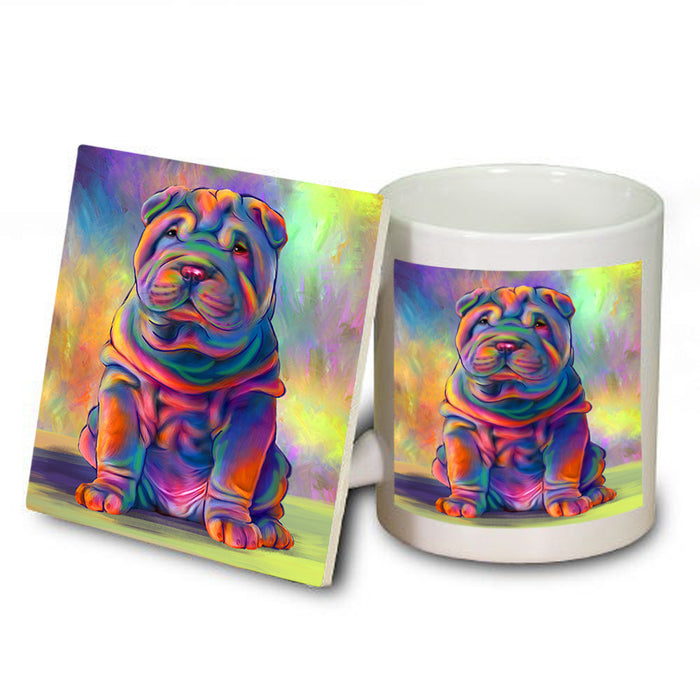 Paradise Wave Shar-Pei Dog Mug and Coaster Set MUC56726