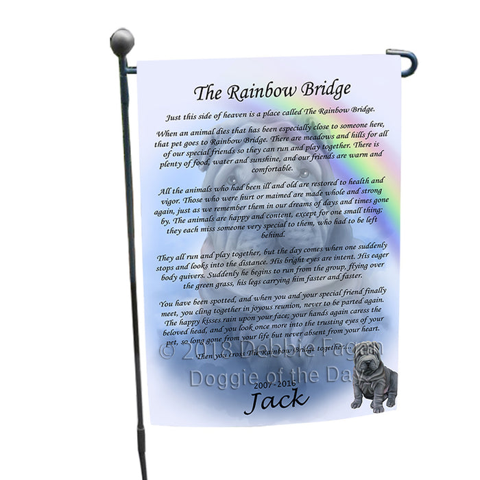 Rainbow Bridge Shar Pei Dog Garden Flag GFLG56256