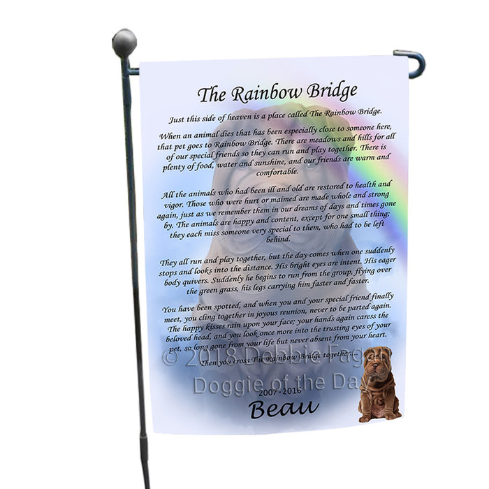 Rainbow Bridge Shar Pei Dog Garden Flag GFLG56257