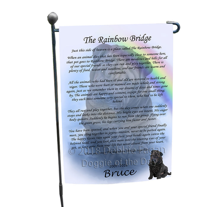 Rainbow Bridge Shar Pei Dog Garden Flag GFLG56258
