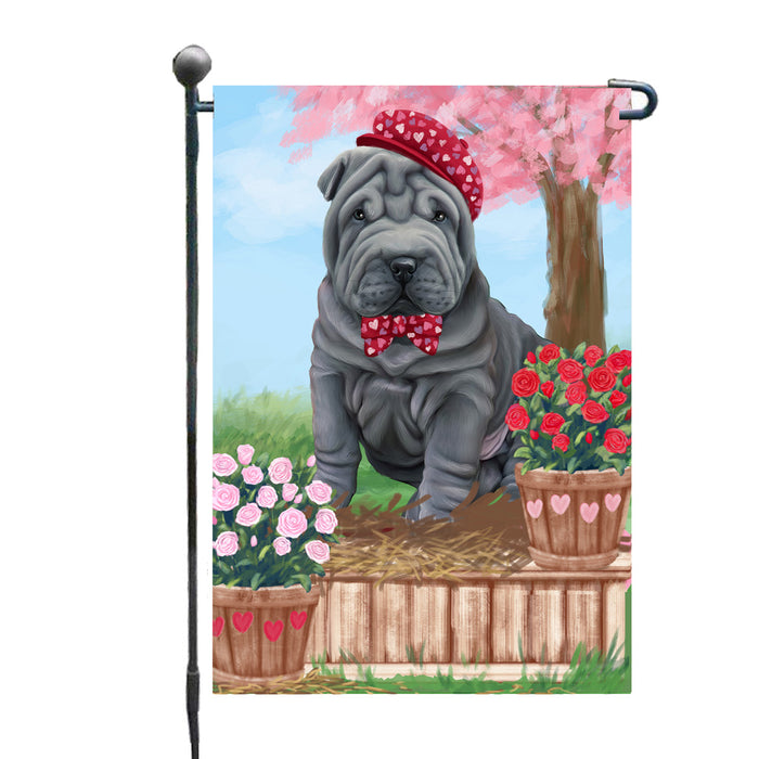 Personalized Rosie 25 Cent Kisses Shar Pei Dog Custom Garden Flag GFLG64791