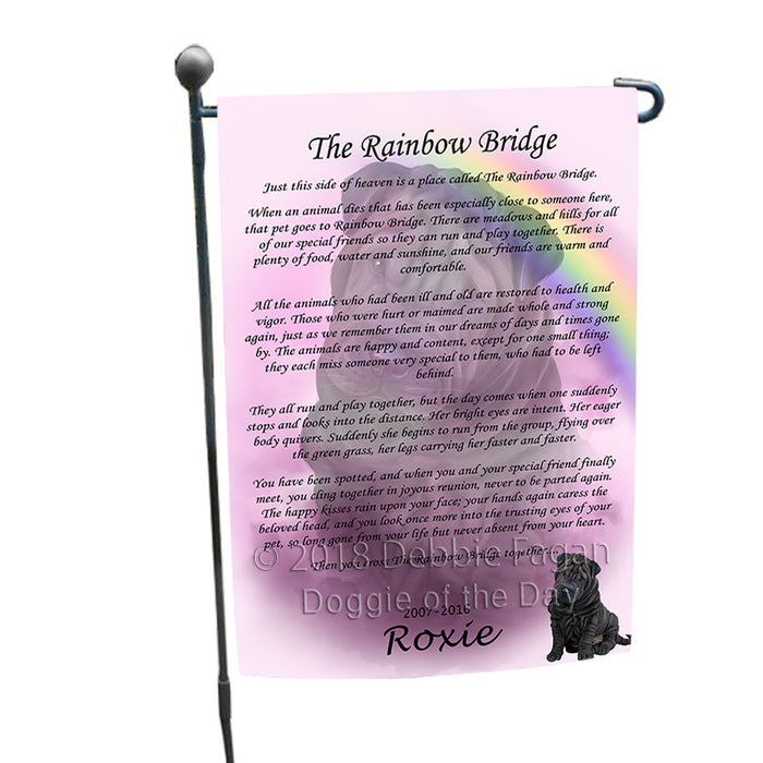 Rainbow Bridge Shar Pei Dog Garden Flag GFLG56261