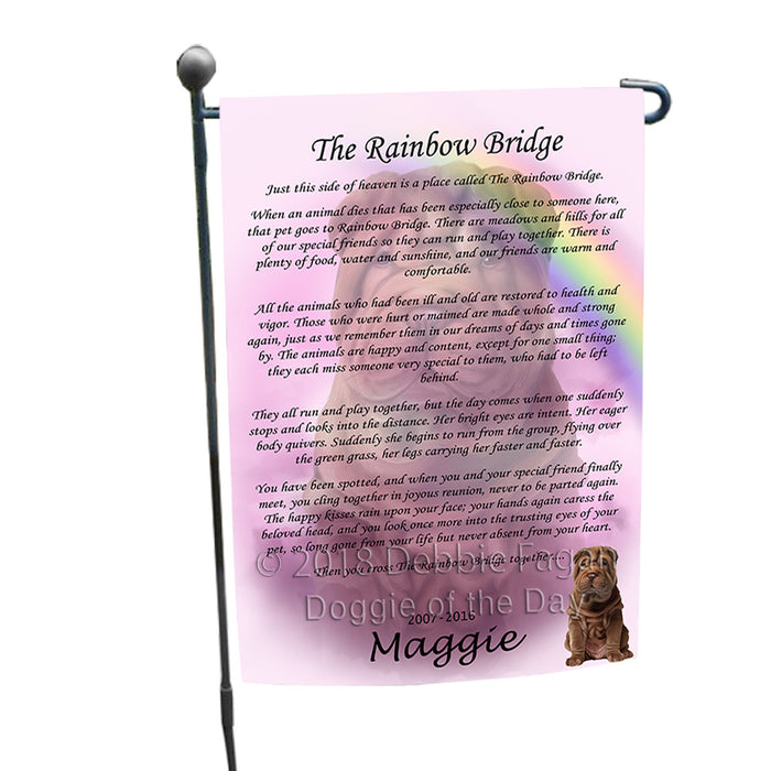 Rainbow Bridge Shar Pei Dog Garden Flag GFLG56260
