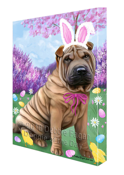 Shar Pei Dog Easter Holiday Canvas Wall Art CVS60096
