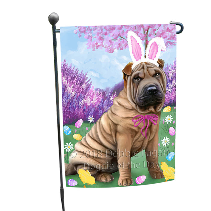 Shar Pei Dog Easter Holiday Garden Flag GFLG57021