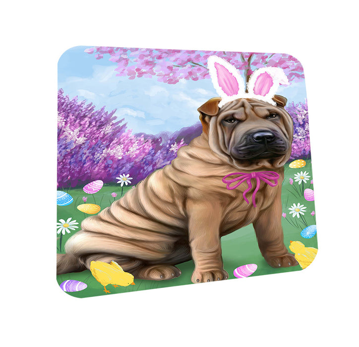 Shar Pei Dog Easter Holiday Coasters Set of 4 CST49212