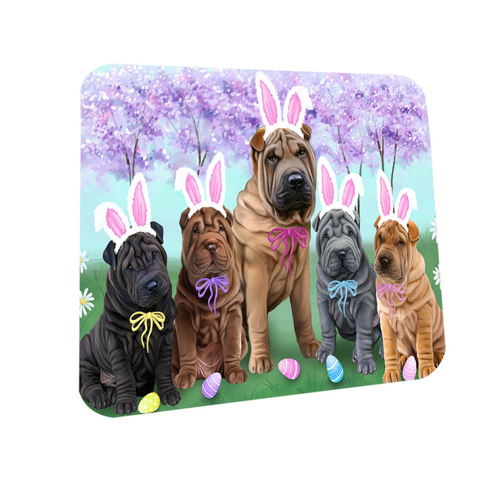 Shar Peis Dog Easter Holiday Coasters Set of 4 CST49213