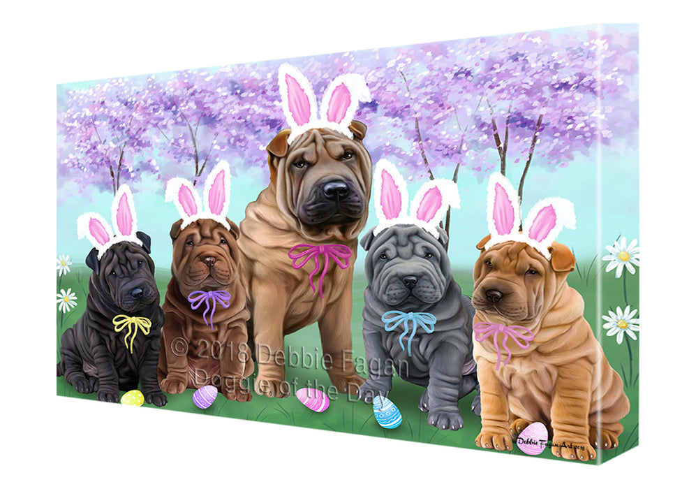 Shar Peis Dog Easter Holiday Canvas Wall Art CVS60105