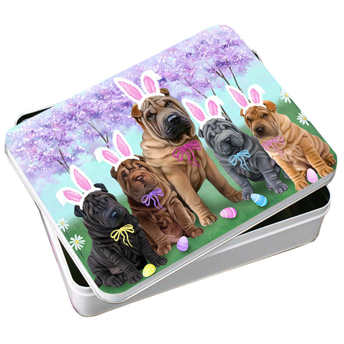 Shar Peis Dog Easter Holiday Photo Storage Tin PITN49254