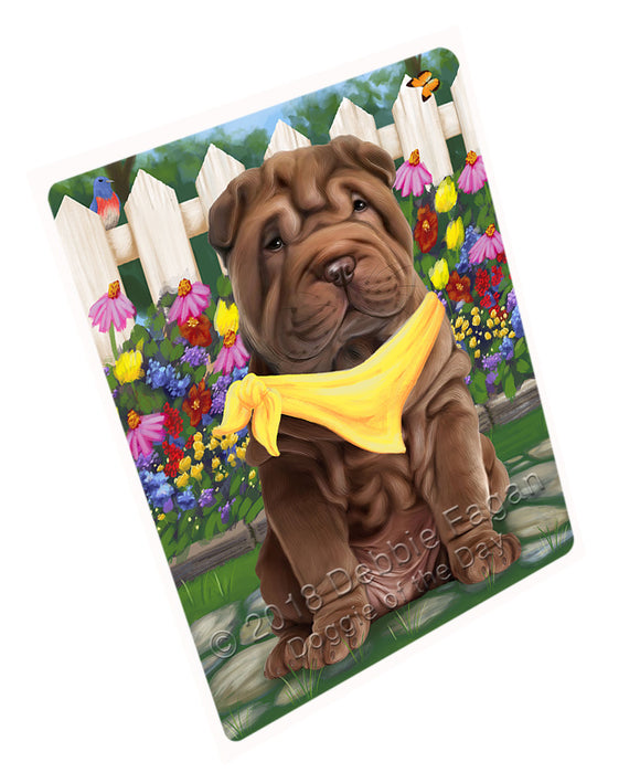 Spring Floral Shar Pei Dog Cutting Board C54327