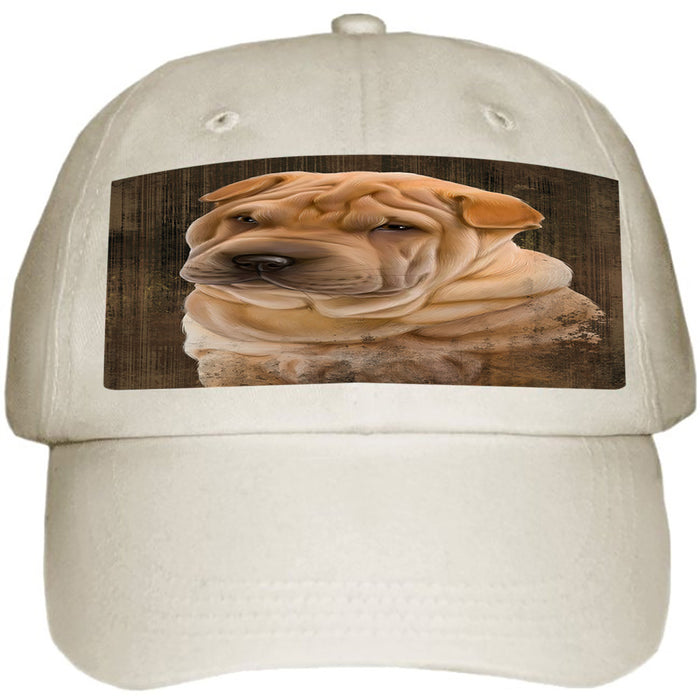 Rustic Shar Pei Dog Ball Hat Cap HAT55179