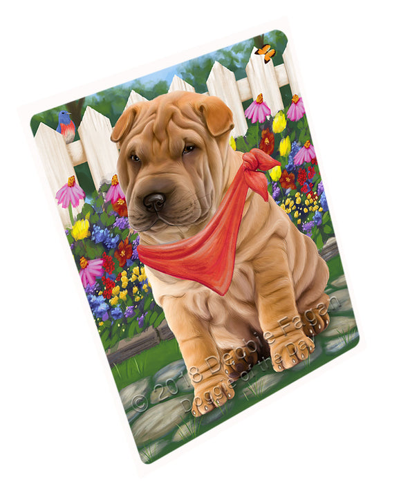 Spring Floral Shar Pei Dog Cutting Board C54330