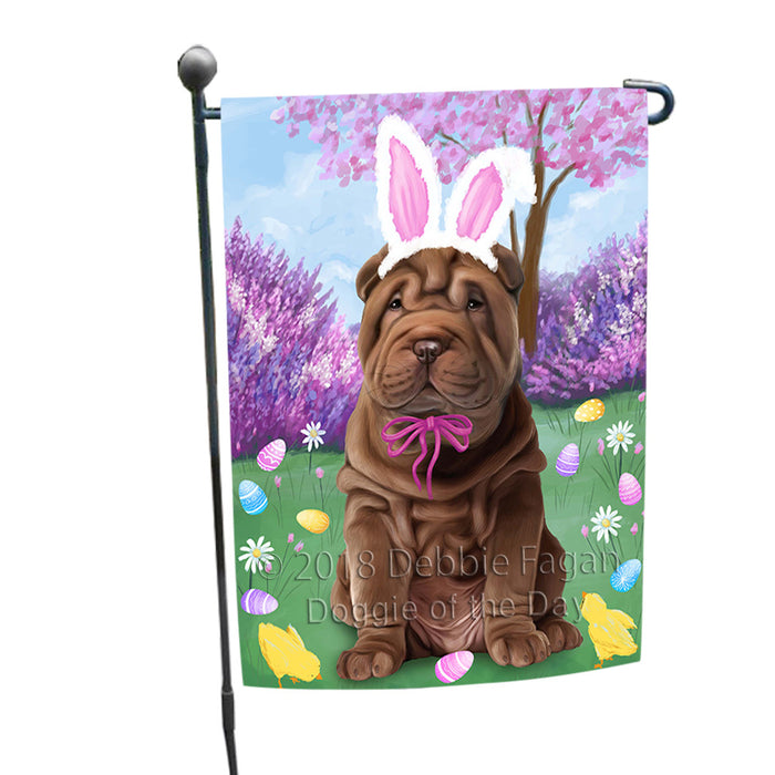 Shar Pei Dog Easter Holiday Garden Flag GFLG57023