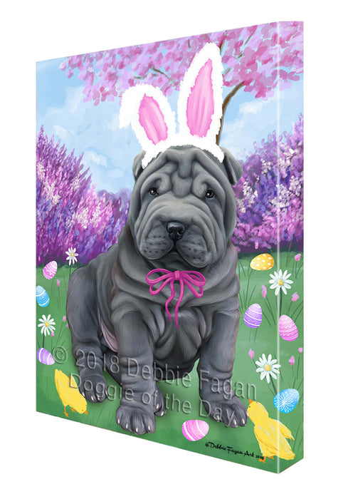Shar Pei Dog Easter Holiday Canvas Wall Art CVS60123