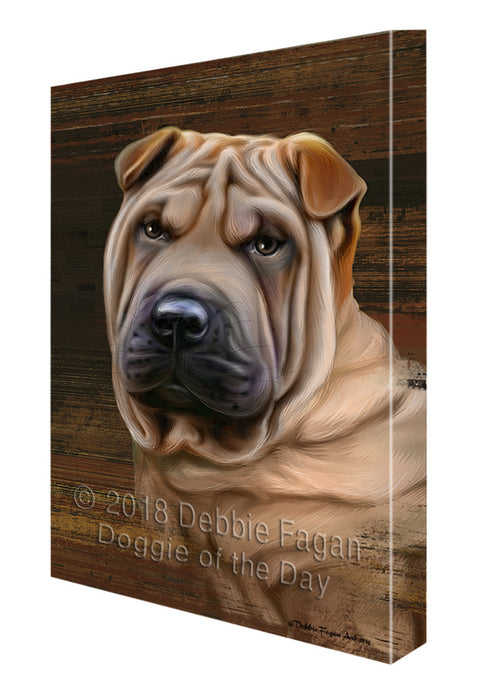 Rustic Shar Pei Dog Canvas Print Wall Art Décor CVS70577