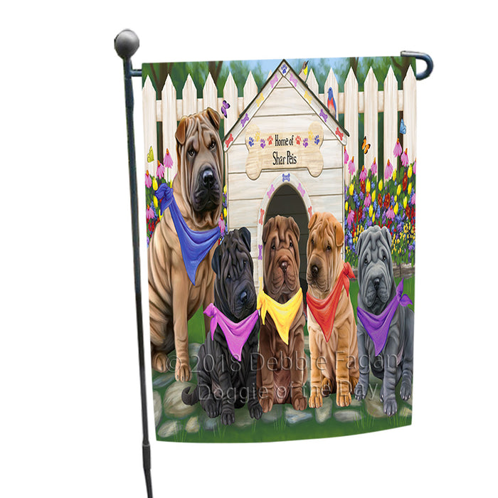 Spring Dog House Shar Peis Dog Garden Flag GFLG49958