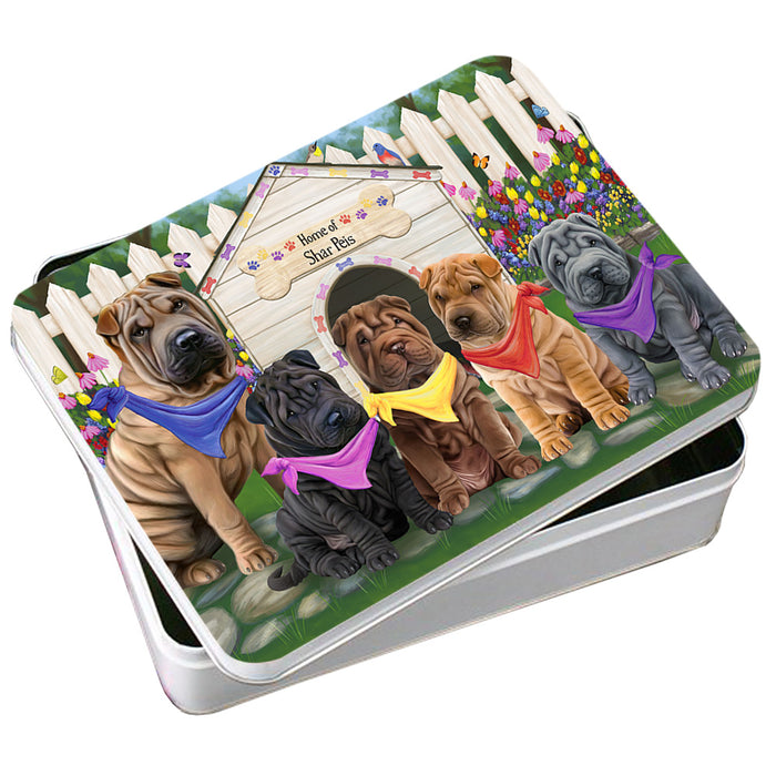 Spring Dog House Shar Peis Dog Photo Storage Tin PITN50129