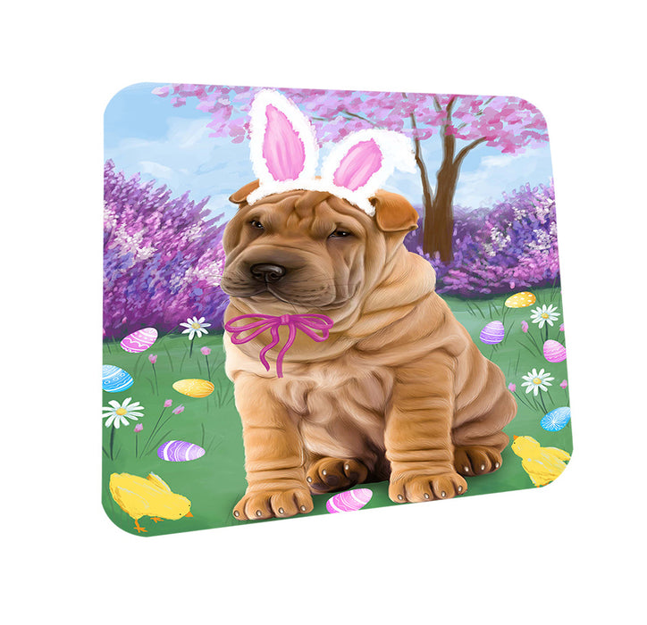 Shar Pei Dog Easter Holiday Coasters Set of 4 CST49216