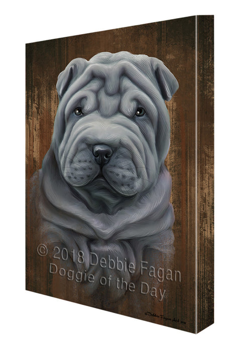 Rustic Shar Pei Dog Canvas Print Wall Art Décor CVS70586