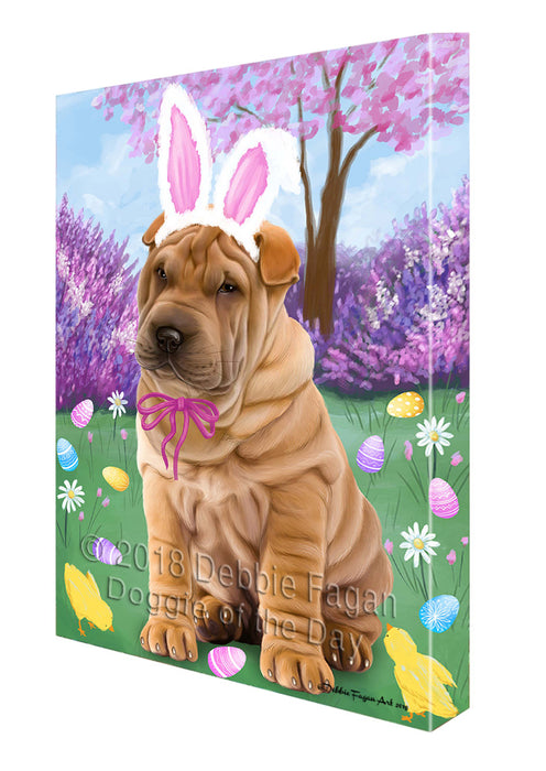 Shar Pei Dog Easter Holiday Canvas Wall Art CVS60132