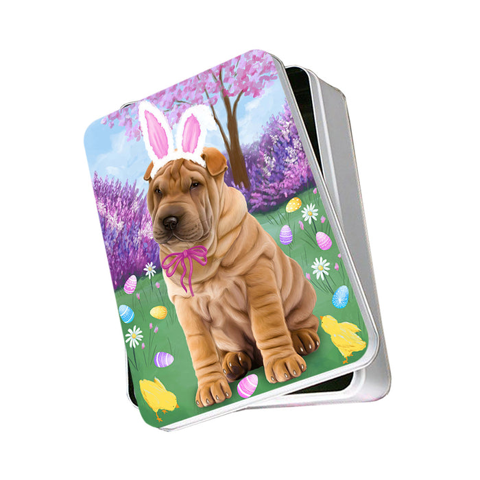 Shar Pei Dog Easter Holiday Photo Storage Tin PITN49257