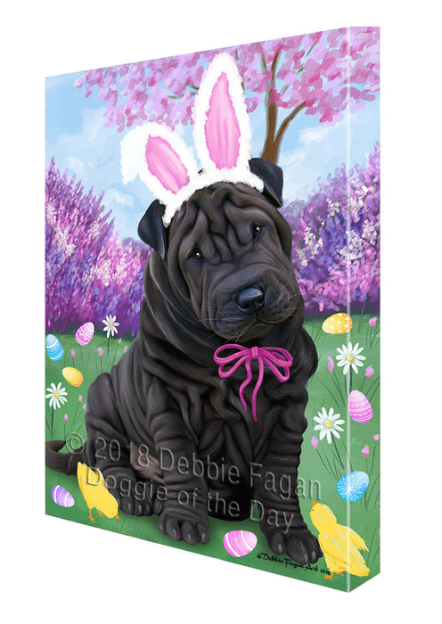 Shar Pei Dog Easter Holiday Canvas Wall Art CVS60141