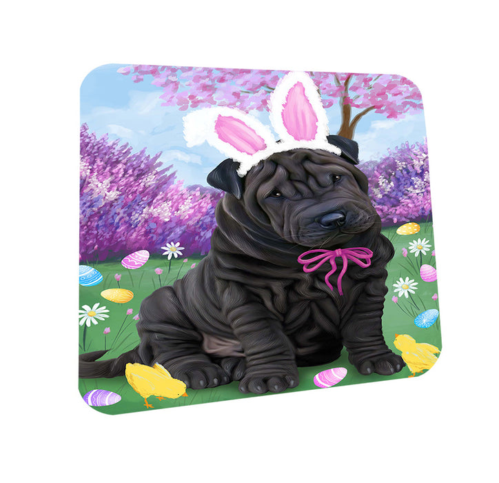 Shar Pei Dog Easter Holiday Coasters Set of 4 CST49217