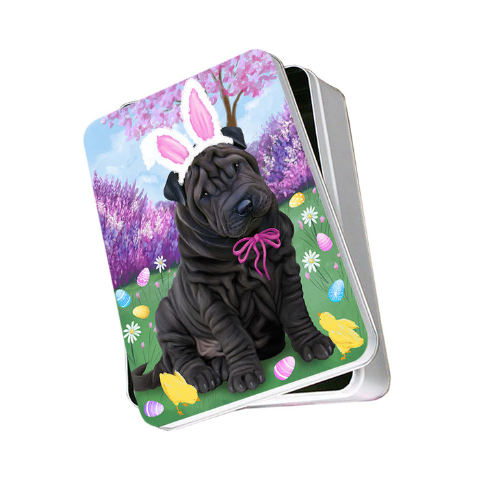 Shar Pei Dog Easter Holiday Photo Storage Tin PITN49258