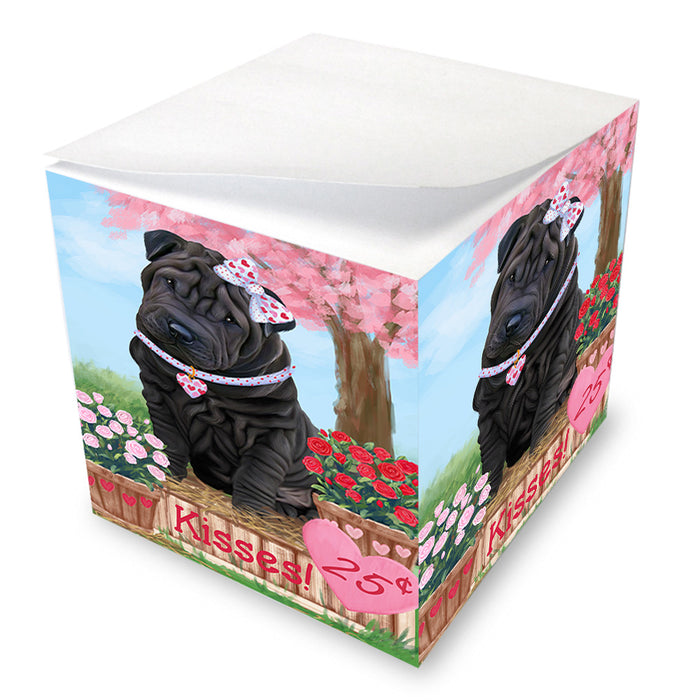 Rosie 25 Cent Kisses Shar Pei Dog Note Cube NOC54096