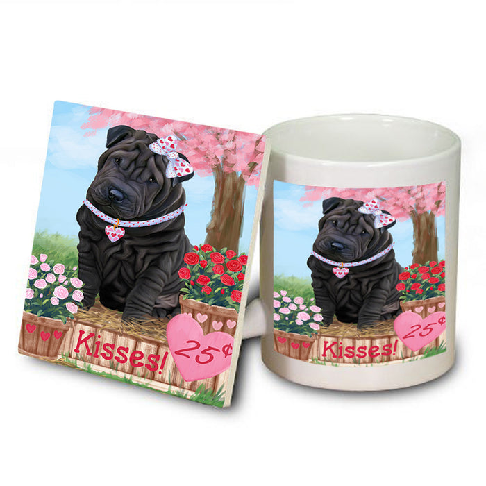 Rosie 25 Cent Kisses Shar Pei Dog Mug and Coaster Set MUC56016