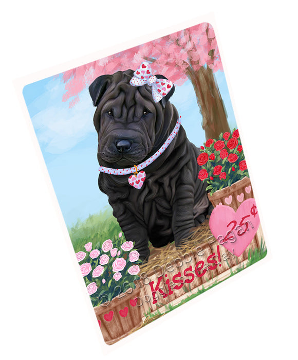 Rosie 25 Cent Kisses Shar Pei Dog Large Refrigerator / Dishwasher Magnet RMAG98412