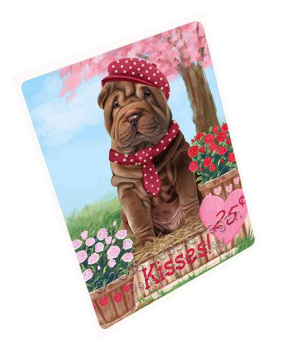 Rosie 25 Cent Kisses Shar Pei Dog Large Refrigerator / Dishwasher Magnet RMAG98418